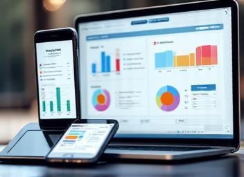 Business management dashboard on devices